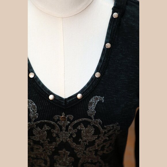 Black Acid Wash Turquoise Hoodie Size S - Picture 2 of 4